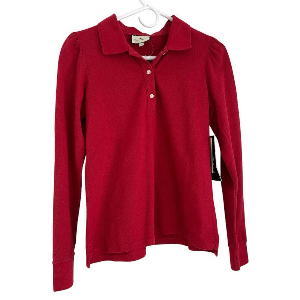 Tuckernuck Red Long-Sleeve Polo Top